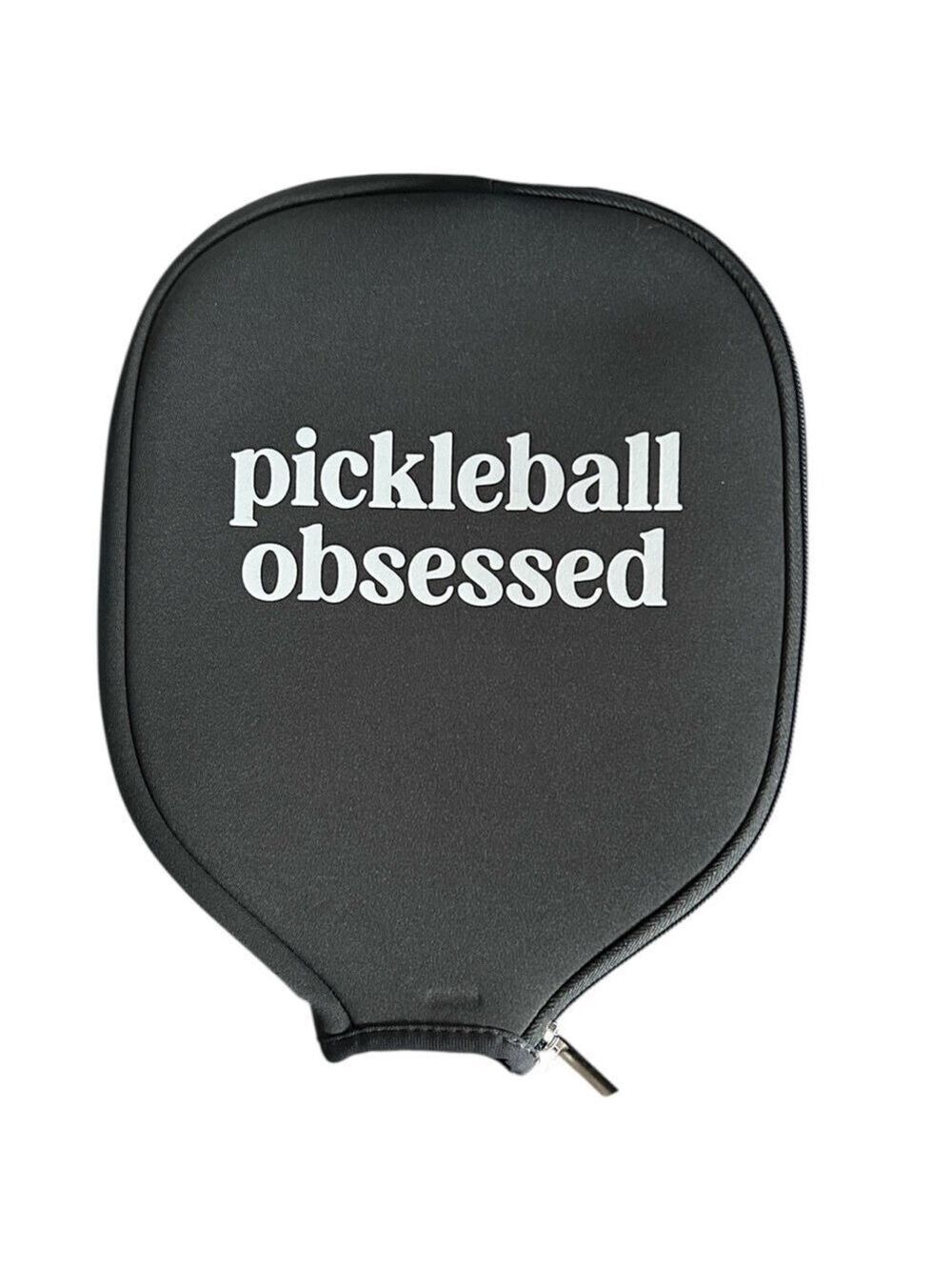 Pickleball Case “Pickleball Obsessed” Racket Cover Paddle Case Dark Gray